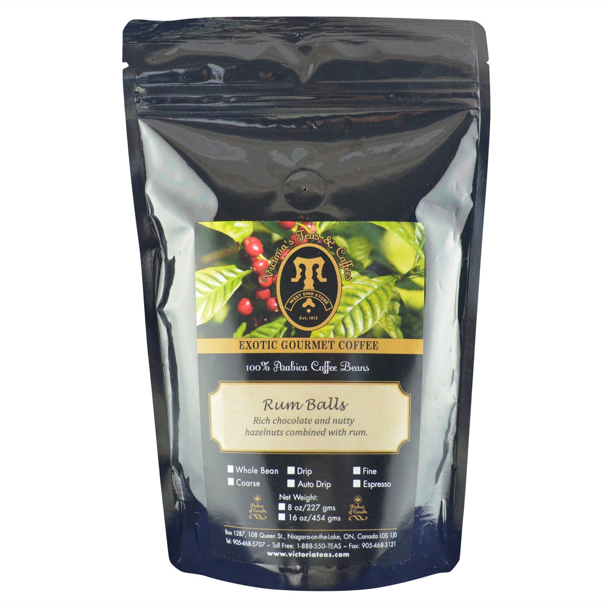 Rum Balls Dessert Flavoured Coffee 1/2 lb