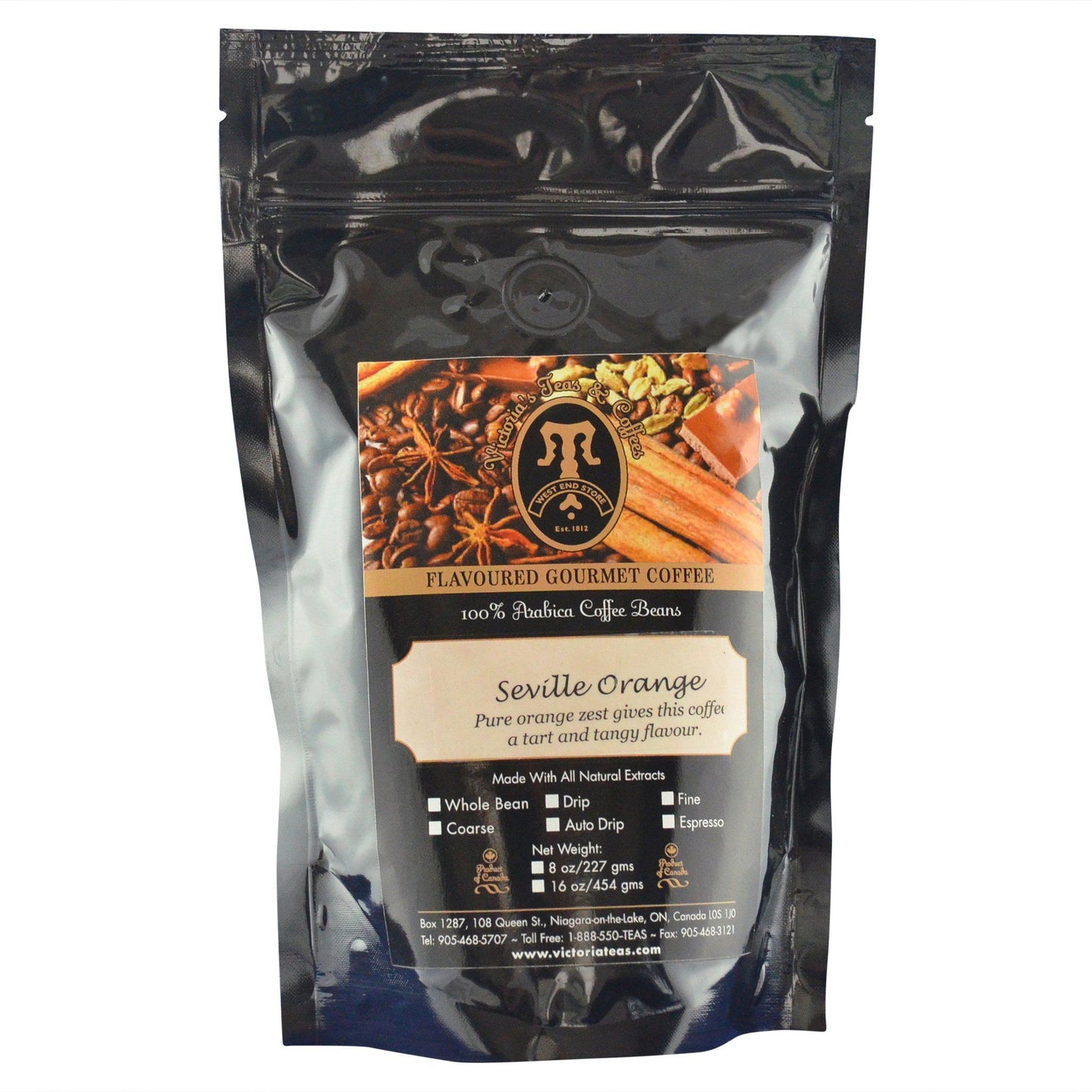 Seville Orange Gourmet Flavoured Coffee 1/2 lb