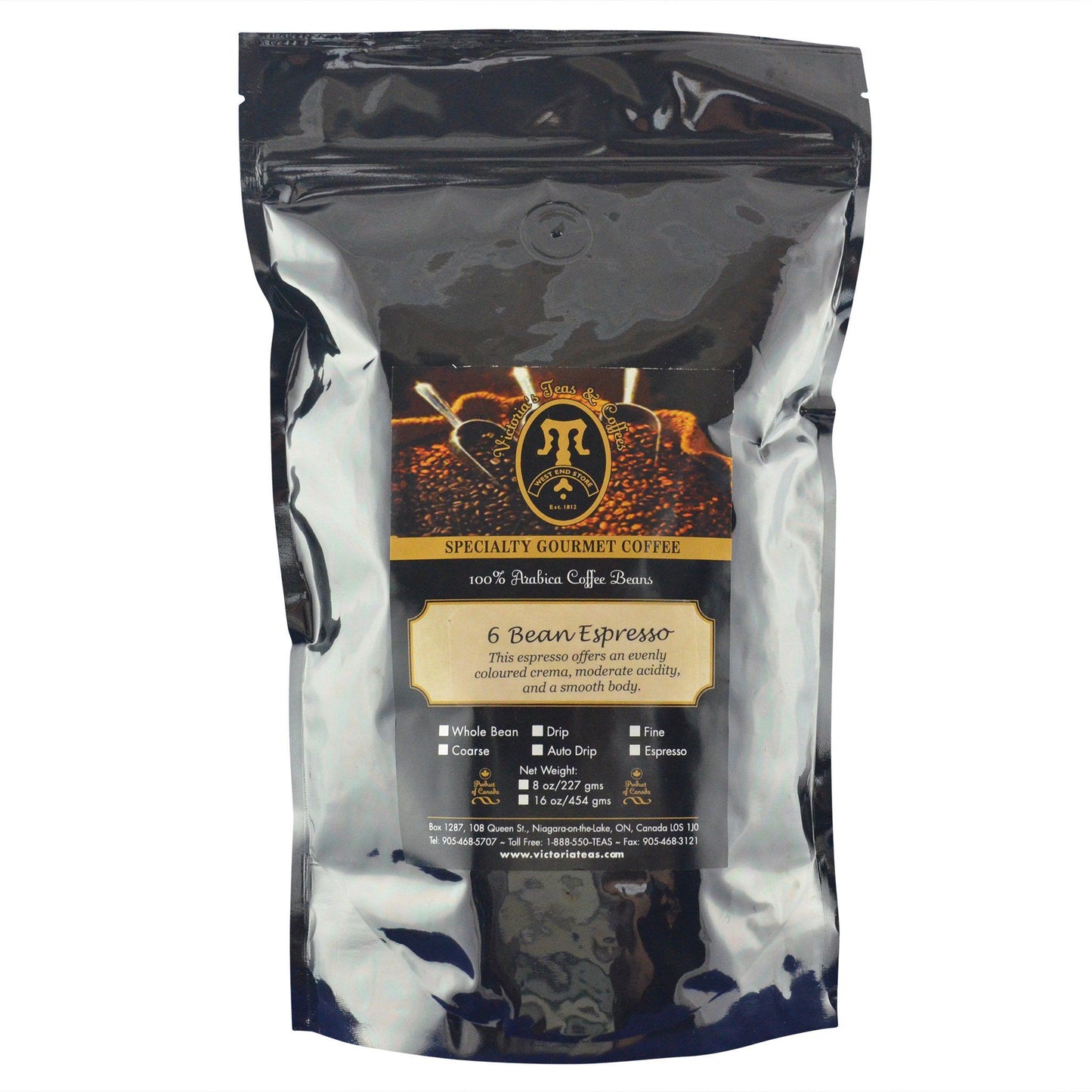 Six Bean Espresso Specialty Blends 1 lb