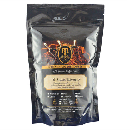 Six Bean Espresso Specialty Blends 1/2 lb