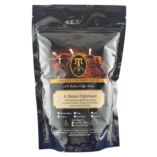 Six Bean Espresso Specialty Blends 1/2 lb