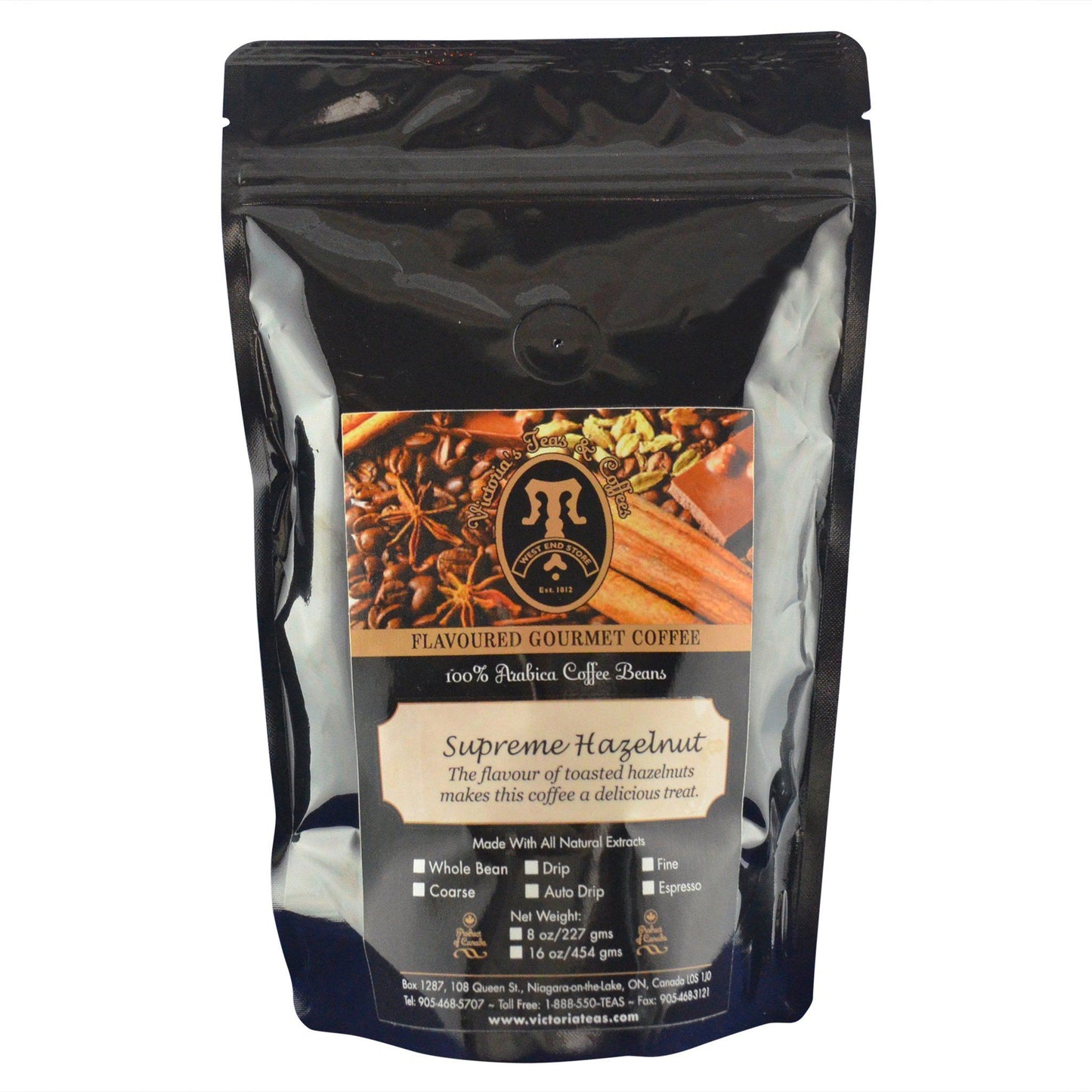 Supreme Hazelnut Gourmet Flavoured Coffee 1/2 lb