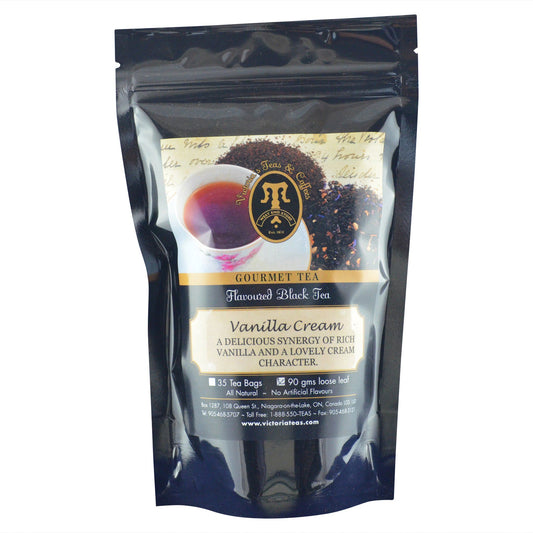 Vanilla Cream Flavoured Black Loose Leaf Tea 