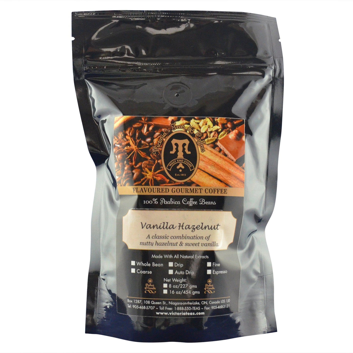 Vanilla Hazelnut Gourmet Flavoured Coffee 1/2 lb